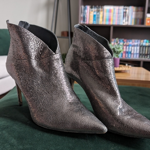 Genuine Italian Leather Stiletto Booties - Picture 2 of 7